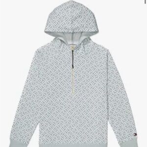 Tommy Hilfiger Adaptive Half Zip Patterned logo Hoodie XL